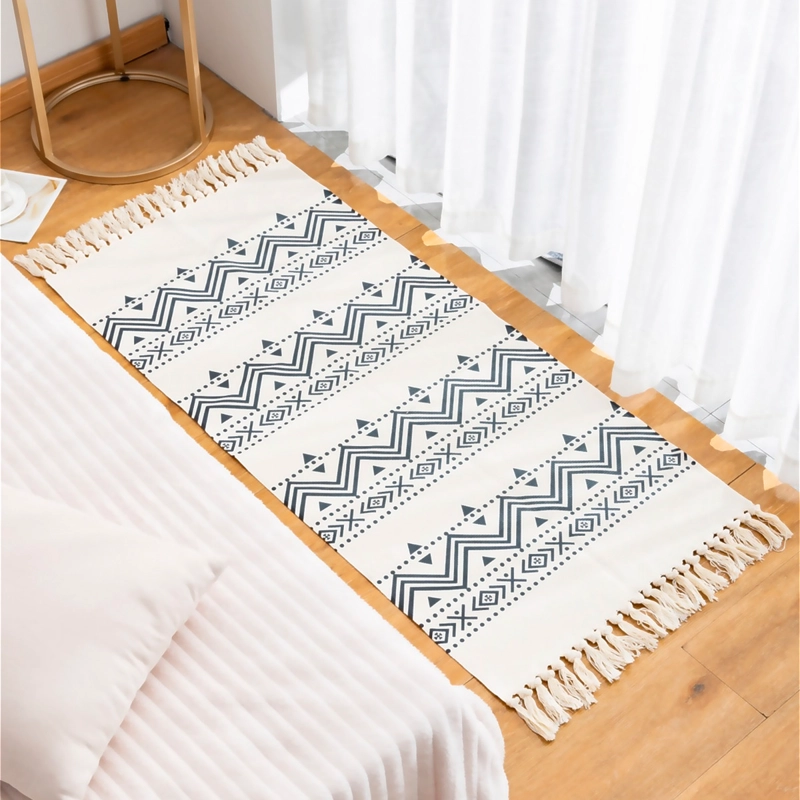 ALFOMBRA E TNICA 60X130CM DE LINO GRUESO PARA CAMA 744 - 1