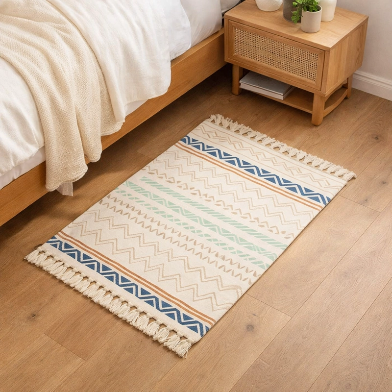 BAJADA DE CAMA 60X90CM E TNICA ELEGANTE DE LINO 733 - 1