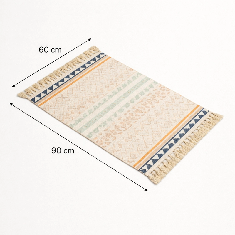 BAJADA DE CAMA 60X90CM E TNICA ELEGANTE DE LINO 733 - 3