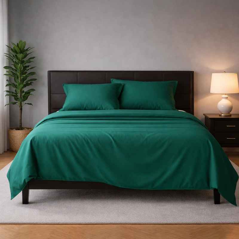 SABANAS ELEGANTES VERDE 800 HILOS 2.5 PLAZAS ALGODON - 1