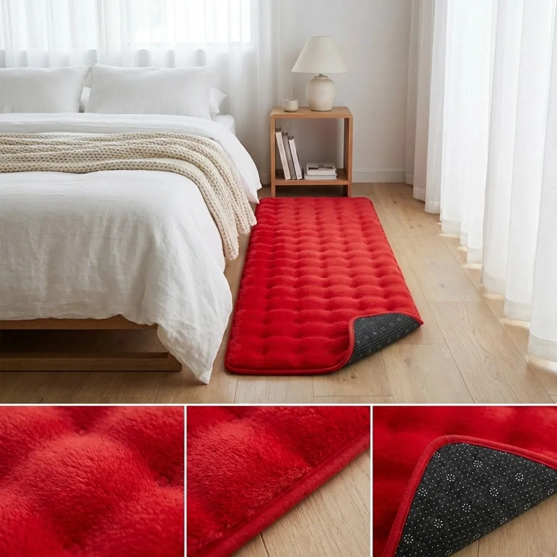 ALFOMBRA PASILLERA PELUDA BAJADA DE CAMA 602 - ROJO - 7