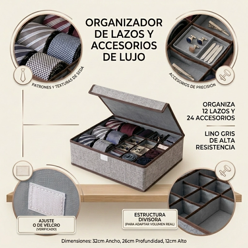 ORGANIZADOR DE BEBE : ROPA, CALCETINES Y ACCESORIOS GRIS 607 - 7
