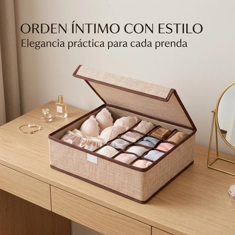 ORGANIZADOR DE BEBE : ROPA, CALCETINES Y ACCESORIOS BEIGE 607 DISEÑO MODERNO - 3