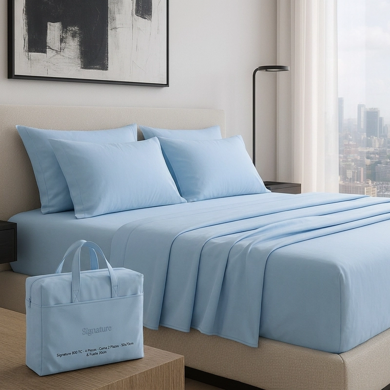 SABANAS 800 HILOS SIGNATURE AZUL ACERO 2 PLAZAS 794 - 1
