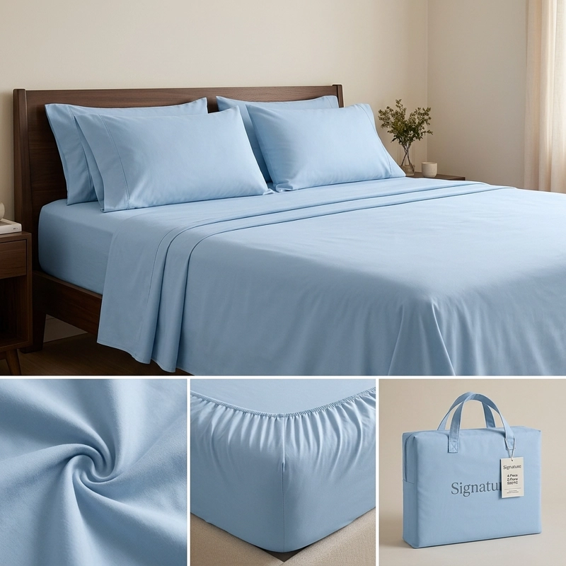 SABANAS 800 HILOS SIGNATURE AZUL ACERO 2 PLAZAS 794 - 3