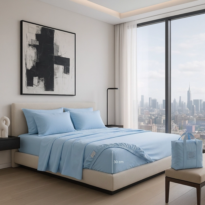 SABANAS 800 HILOS SIGNATURE AZUL ACERO 2 PLAZAS 794 - 7