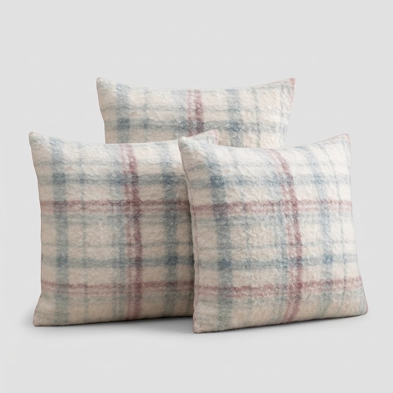 PACK 3 FUNDA 45 X 45CM ESTILO CUADRILLE  TONOS CREMA 741 - 8