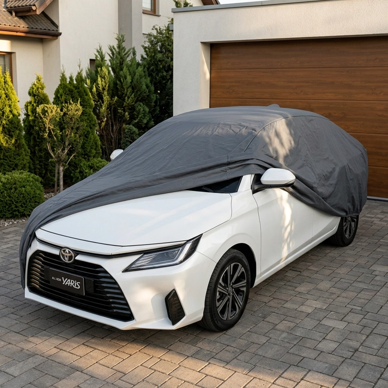 FUNDA CUBRE AUTO GRIS PLOMO PROTECTORA - YARIS SEDAN - 2