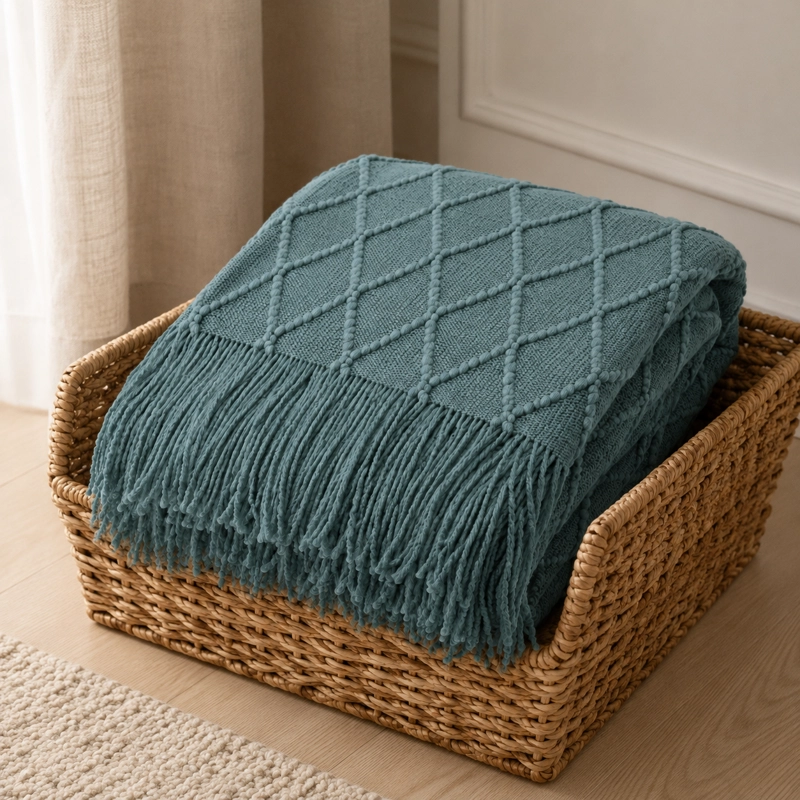 MANTA VERDE LIVIANA DECORATIVA PARA CAMA Y SILLON 012 ELEGANTE - 2
