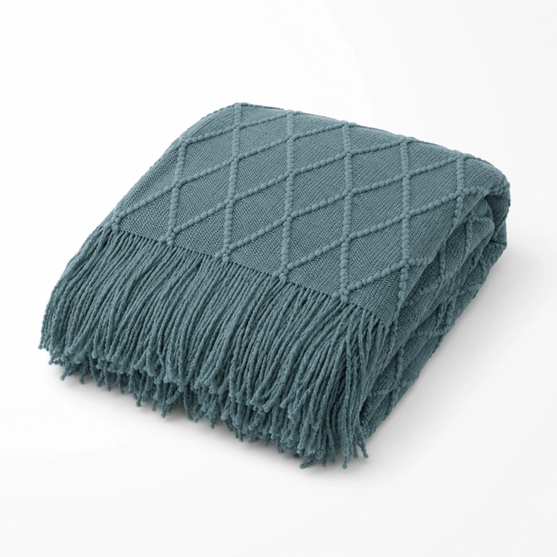 MANTA VERDE LIVIANA DECORATIVA PARA CAMA Y SILLON 012 ELEGANTE - 7