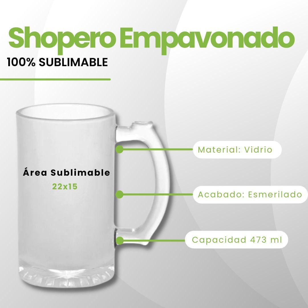 12 SHOPEROS C/ POLIMERO PREMIUM SUBLIMACION EMPAVONADO 16OZ - 3