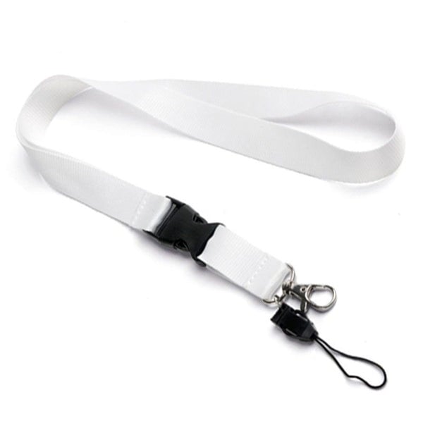 LANYARD BLANCO SUBLIMABLE de 2X50 cm  PORTA-CREDENCIAL DESMONTABLE - 1