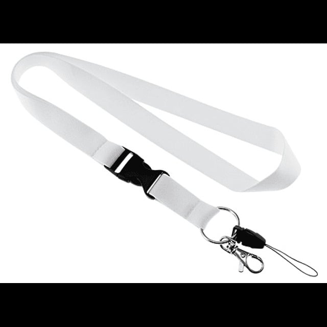 LANYARD BLANCO SUBLIMABLE de 2X50 cm  PORTA-CREDENCIAL DESMONTABLE - 2
