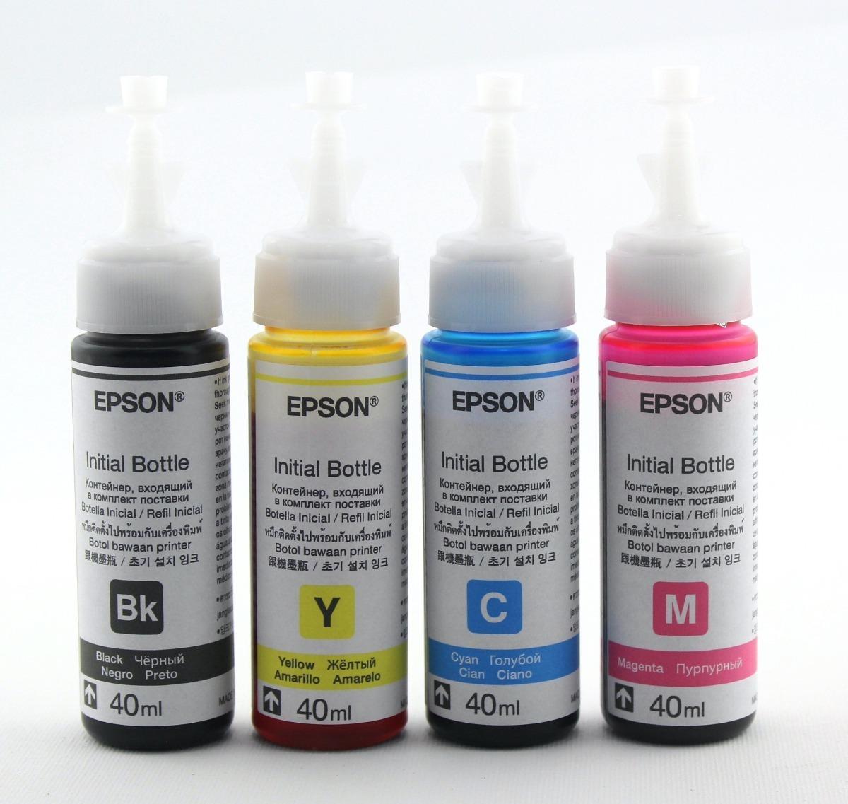 TINTA EPSON ORIGINAL PACK 4 COLORES L120 L200 L210 L355 L455 - 2