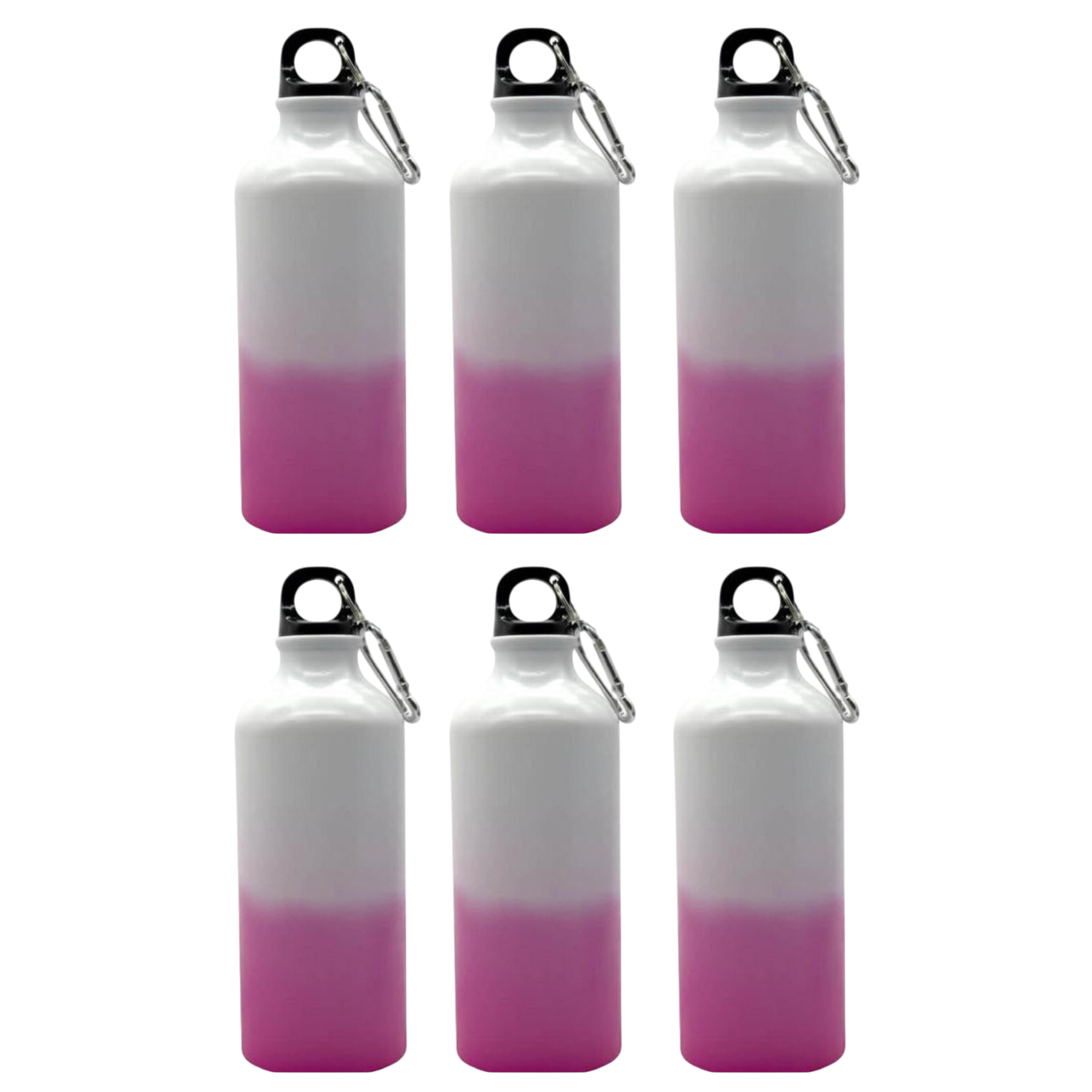 PACK POR 6 BOTELLAS MÁGICAS SUBLIMABLES BLANCO A ROSA 600 ML COLOR SUBLIME - 2
