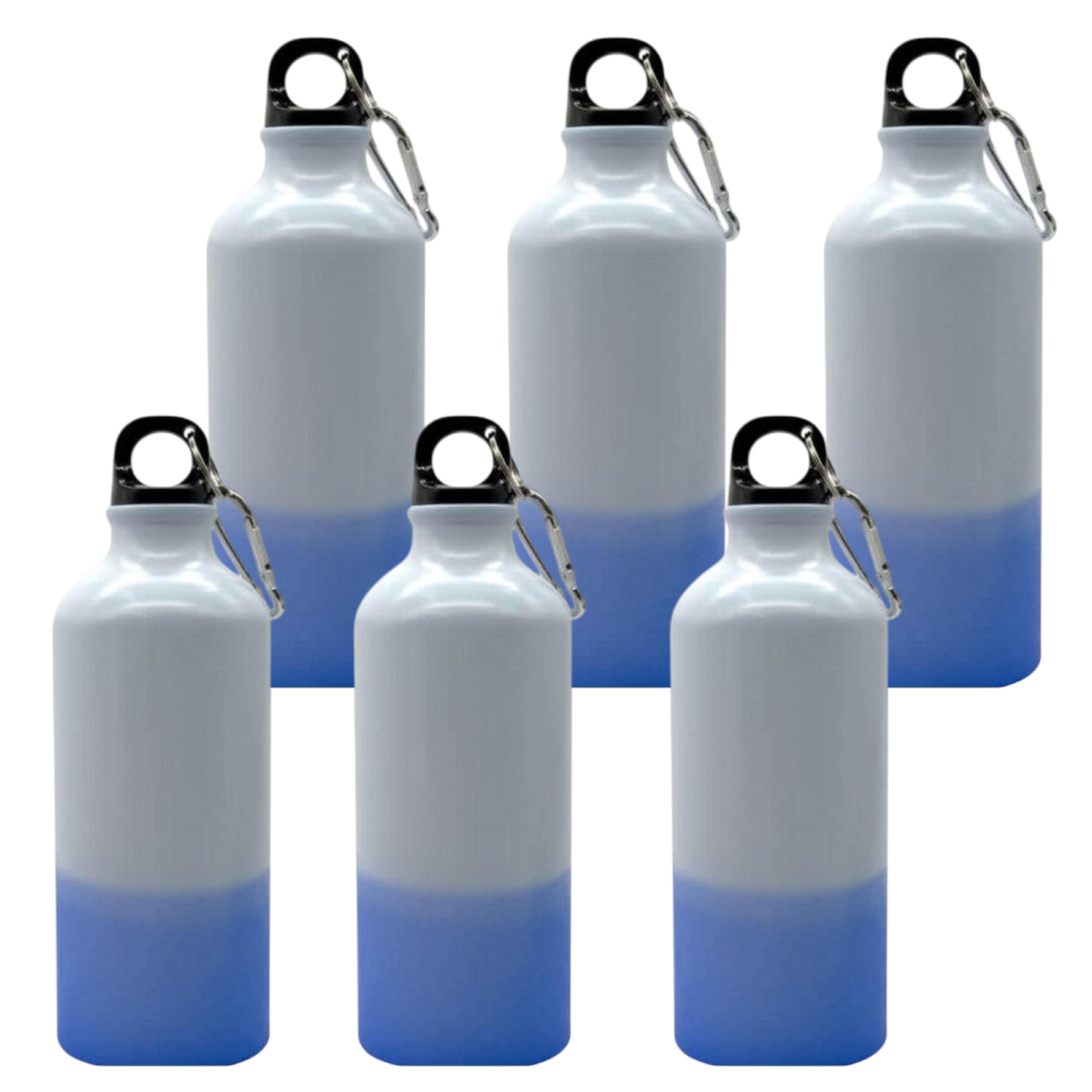 PACK POR 6 BOTELLAS MÁGICAS SUBLIMABLES BLANCO A AZUL 600 ML COLOR SUBLIME - 1
