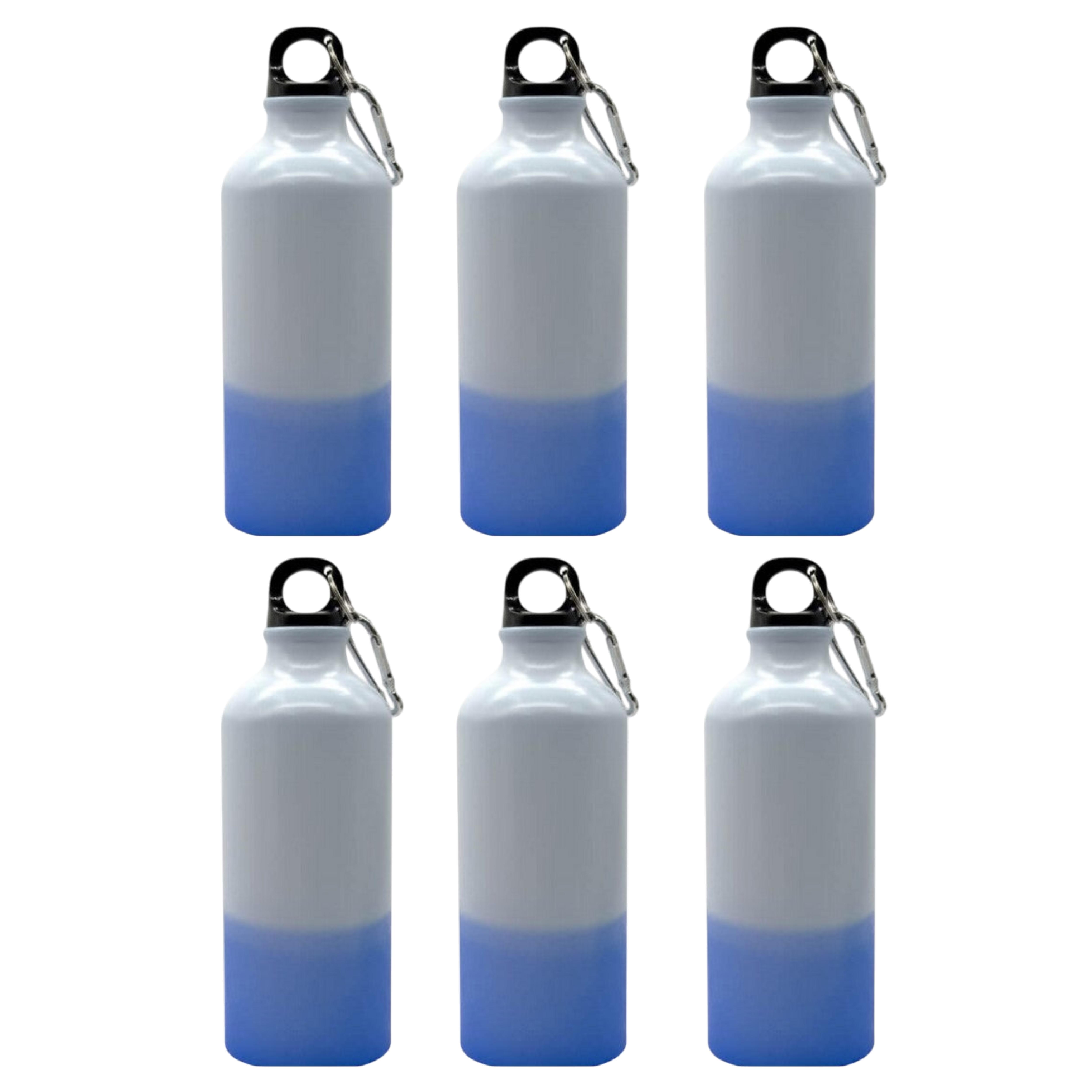 PACK POR 6 BOTELLAS MÁGICAS SUBLIMABLES BLANCO A AZUL 600 ML COLOR SUBLIME - 2