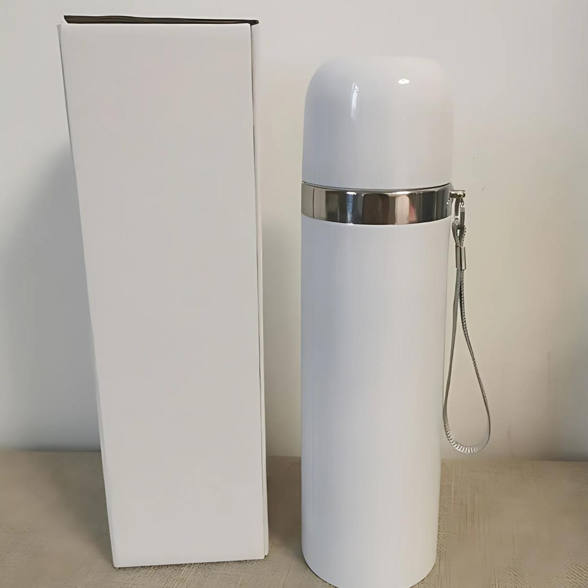 TERMO ALUMINIO BLANCO CON TAPA 500ML CAJA INDIVIDUAL COLOR SUBLIME - 3
