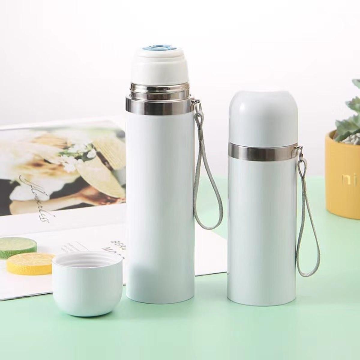 TERMO ALUMINIO BLANCO CON TAPA 500ML CAJA INDIVIDUAL COLOR SUBLIME - 5