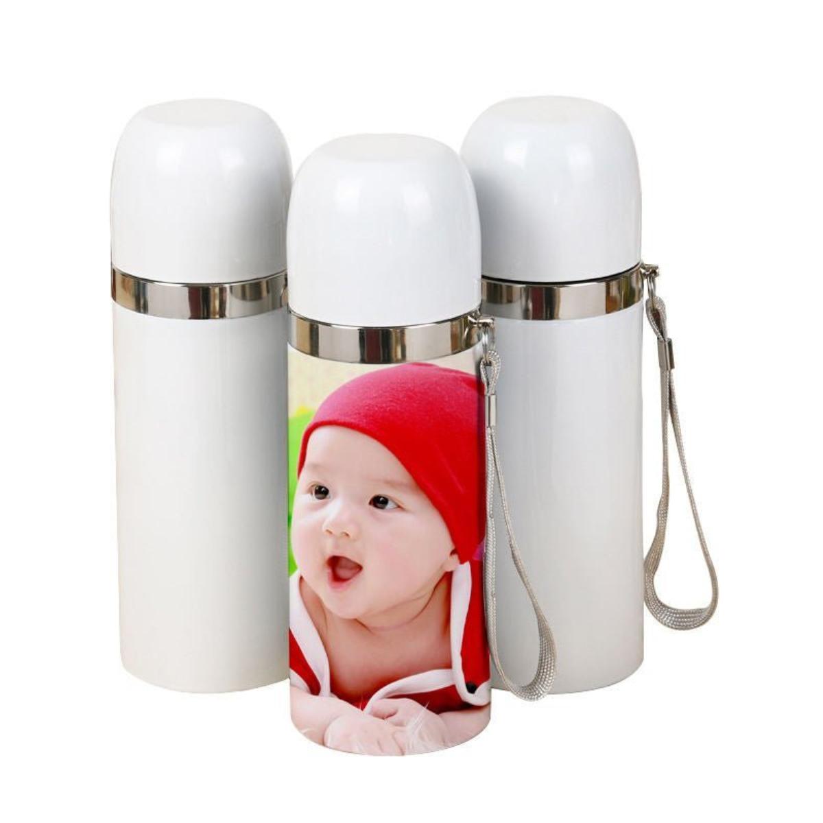 TERMO ALUMINIO BLANCO CON TAPA 500ML CAJA INDIVIDUAL COLOR SUBLIME - 6