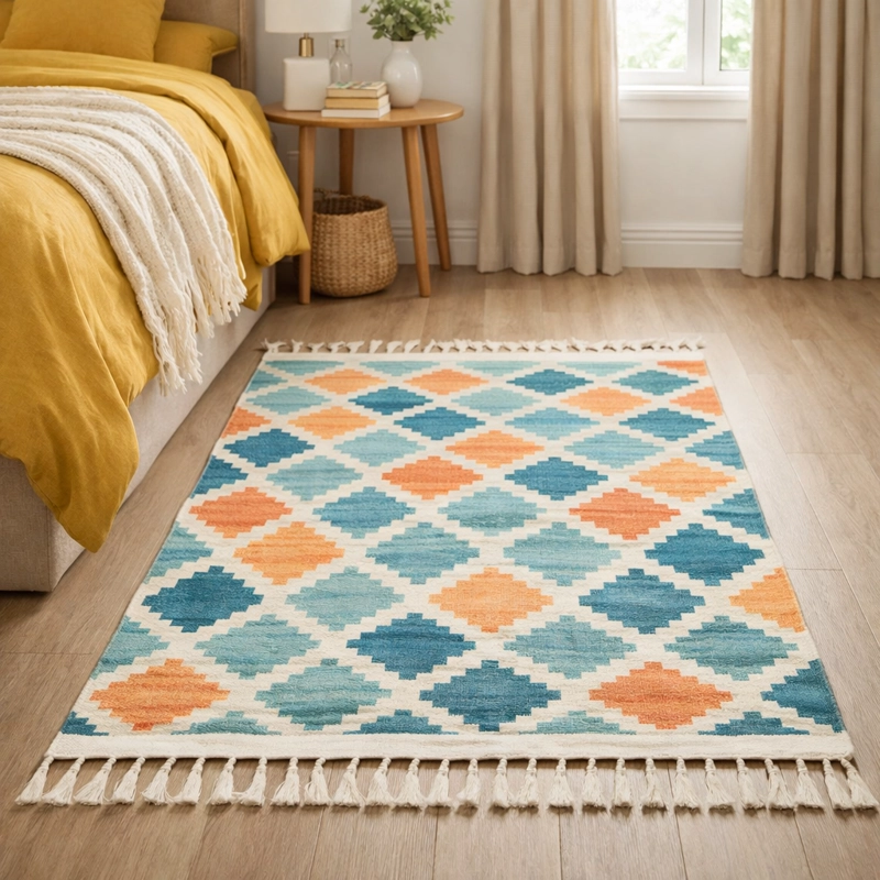 BAJADA DE CAMA ELEGANTE LINO GRUESO 60X90CM 731 - 1