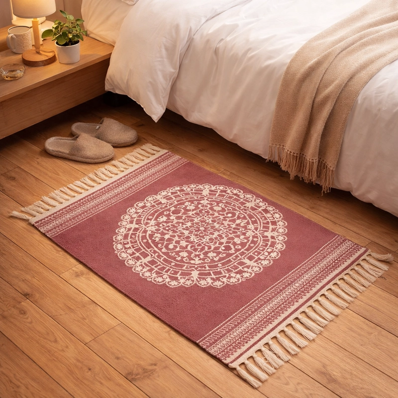 ALFOMBRA PIE DE CAMA ELEGANTE LINO 60X90CM 740 - 1