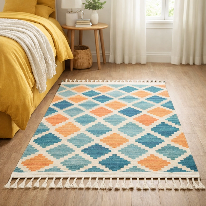 TAPETE DE LINO GRUESO 60X90CM BAJADA DE CAMA 731 - 1