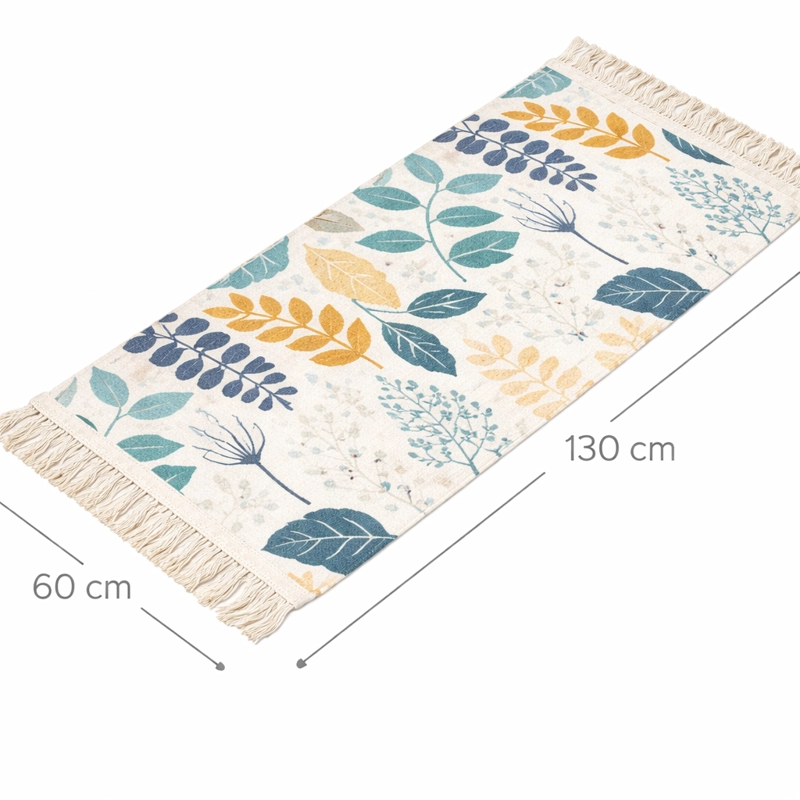 TAPETE DECORATIVO FLORAL LINO GRUESO 60X130CM 745 - 3