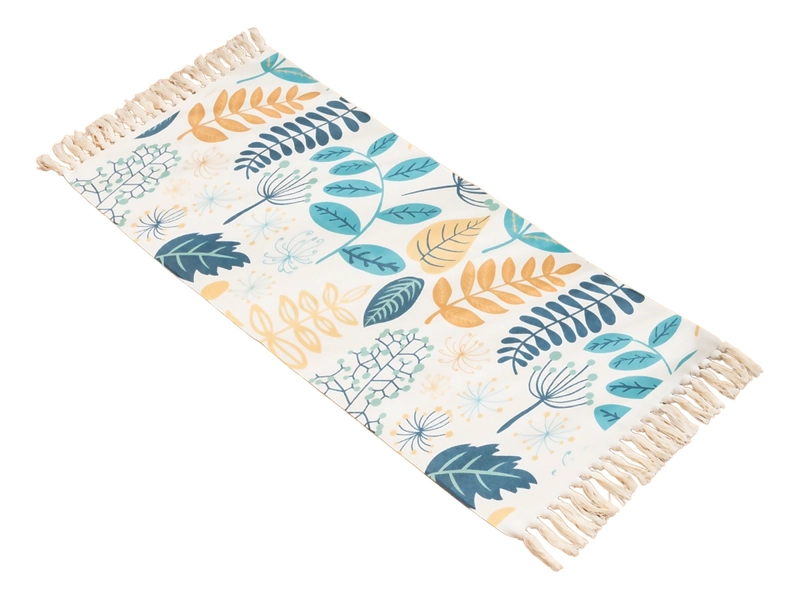 BAJADA DE CAMA FLORAL LINO GRUESO 60X130CM 745 - 1