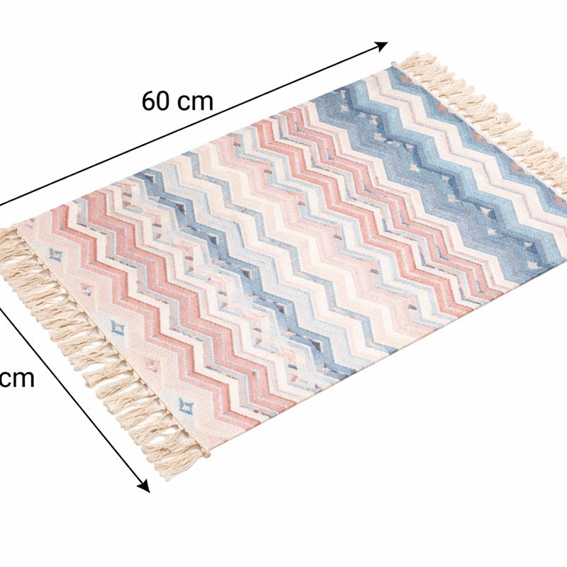 BAJADA DE CAMA LINO DISEÑO ZIGZAG SUAVE 60X90CM 737 - 3
