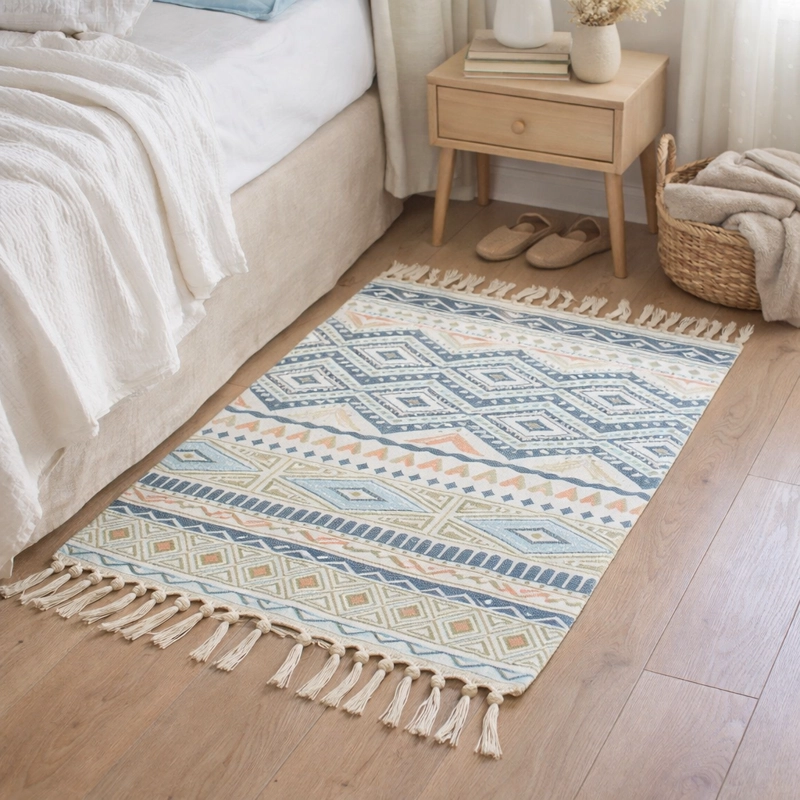 ALFOMBRA BAJADA DE CAMA 60X90CM E TNICA LINO 729 - 1