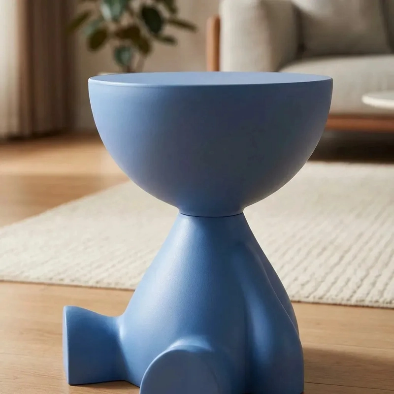 MESA AUXILIAR AZUL MODERNA DECORATIVA DE 41CM - 1