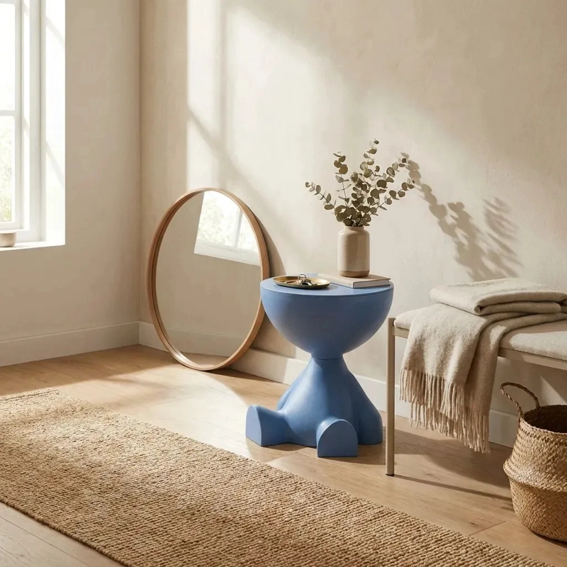 MESA AUXILIAR AZUL MODERNA DECORATIVA DE 41CM - 3