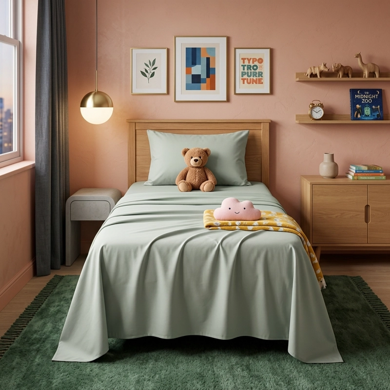 JUEGO SABANAS 800 HILOS 1 PLAZA TWIN DE ALGODON SUAVE PREMIUM DORMITORIO - 1