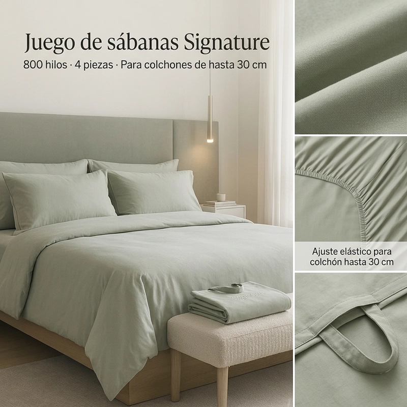 SABANAS 800 HILOS SIGNATURE BURDEO 2 PLAZAS 794 - 5