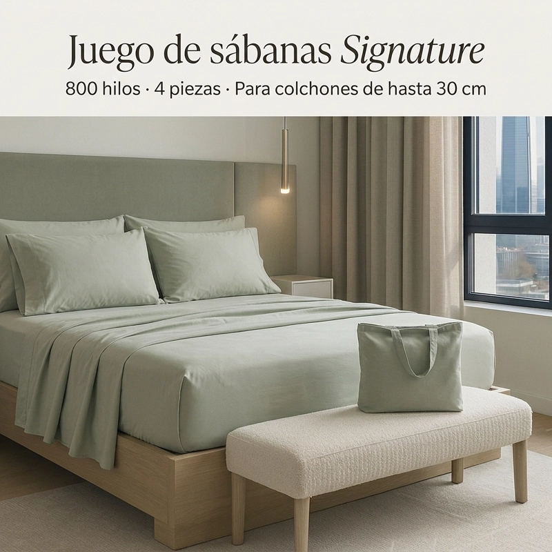 SABANAS 800 HILOS SIGNATURE BURDEO 2 PLAZAS 794 - 7