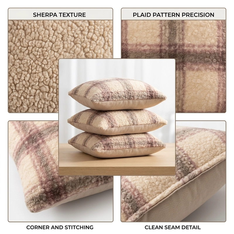 PACK 3 FUNDA 45 X 45CM ESTILO CUADRILLE  MARRON CLARO 742 - 2