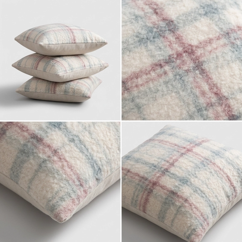 PACK 3 FUNDA 45 X 45CM ESTILO CUADRILLE  MARRON CLARO 742 - 2