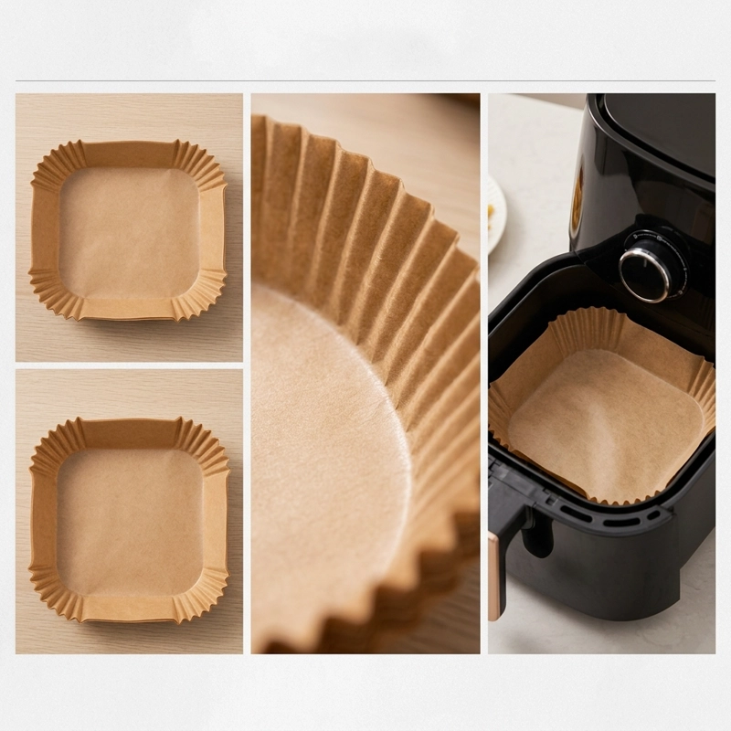 MOLDES DE PAPEL 50 UN PARA FREIDORA DE AIRE 160 X 45 MM CUADRADO CALIDAD PREMIUM - 6