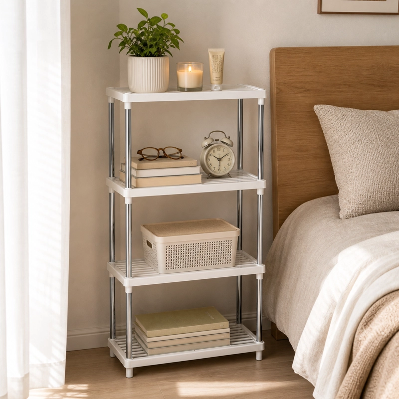 ORGANIZADOR  4 NIVELES PLASTICO Y METAL PARA DORMITORIO  171 - 1