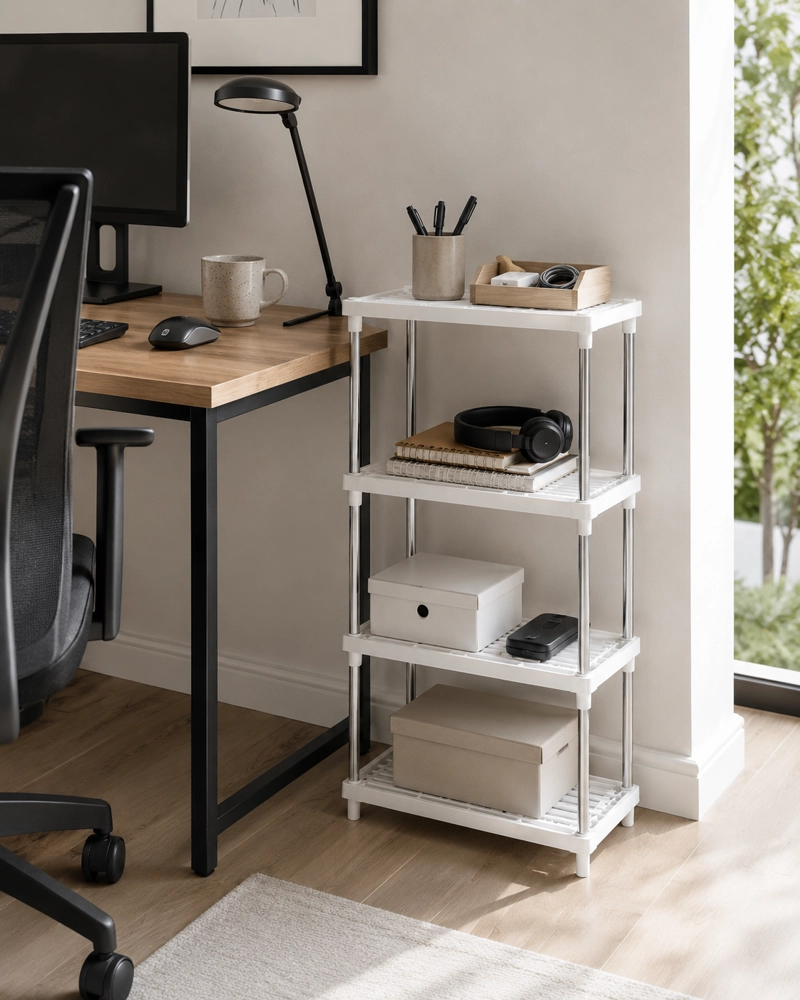 ESTANTE ORGANIZADOR OFICINA 4 NIVELES PLASTICO METAL 171 - 1