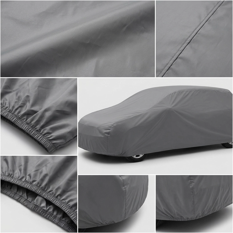 FUNDA CUBRE AUTO GRIS PLOMO PROTECTORA SOLUTO DISEÑO MODERNO - 7