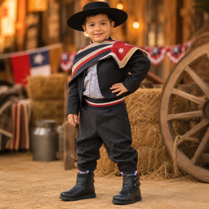 CALZADO BOTIN HUASO NIÑO SUELA PLANA 7296 - 4