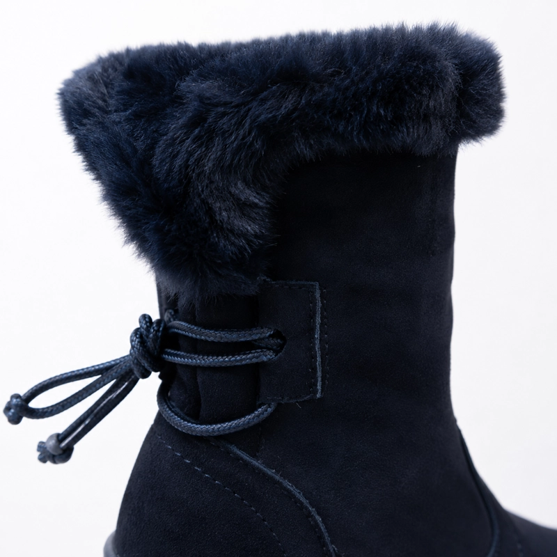 BOTA MUJER INVIERNO NEGRA CAÑA MEDIA Y SUELA ANTIDESLIZANTE - 9