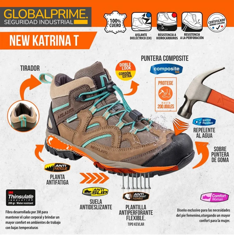 BOTIN DE SEGURIDAD NEW KATRINA THINSULATE - 6