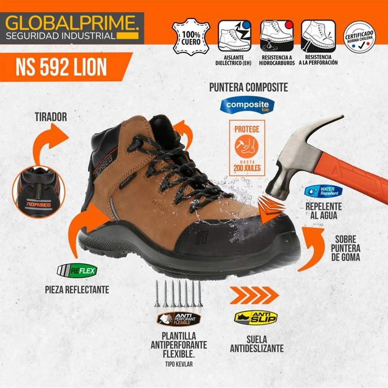 BOTIN DE SEGURIDAD NS-592 LION - 6