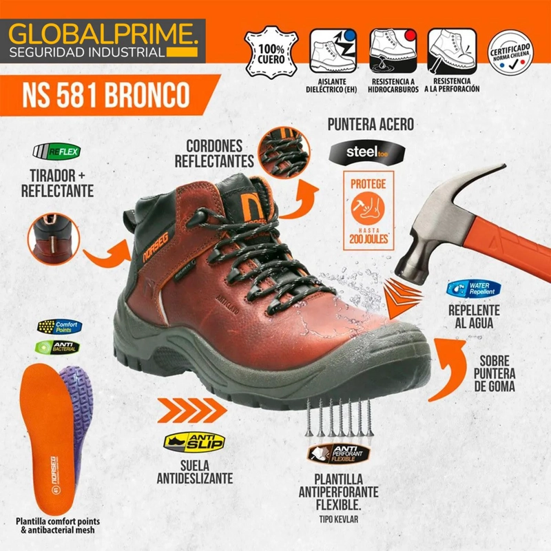 BOTIN DE SEGURIDAD NS-581 BRONCO - 6