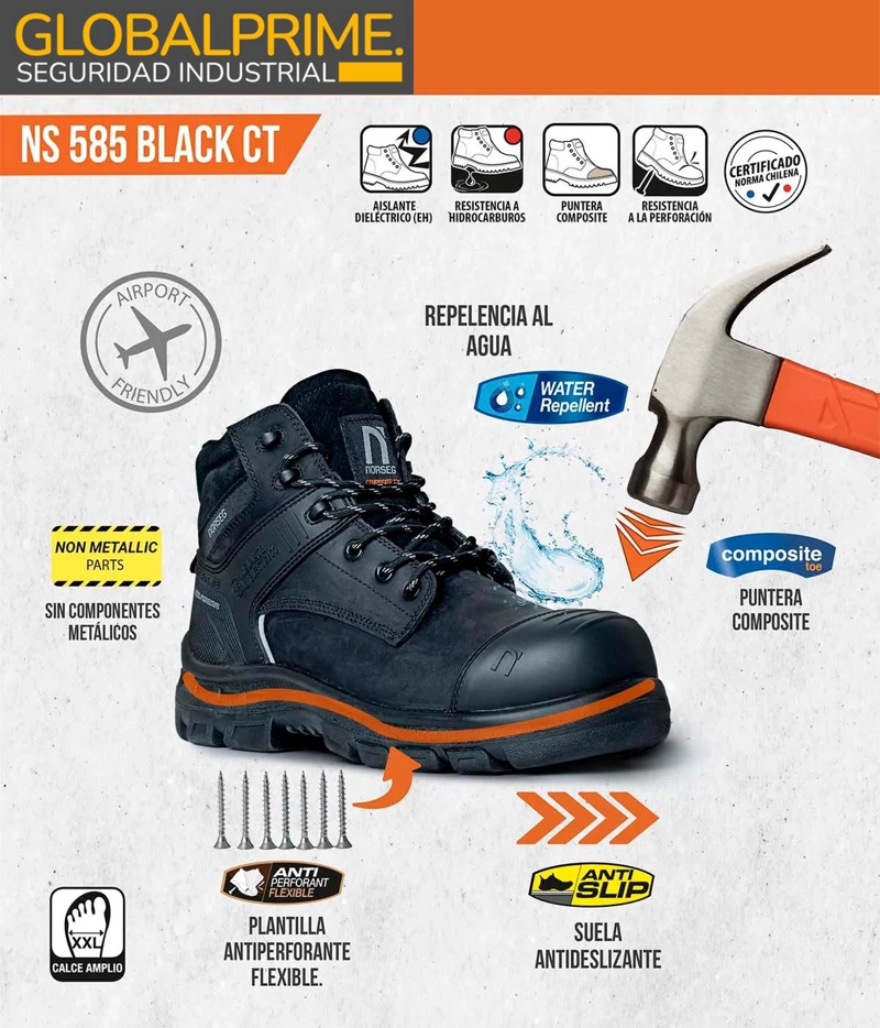 BOTIN DE SEGURIDAD NS-585 BLACK - 7