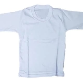 PACK 3 CAMISETAS BLANCAS NIÑO 100% ALGODÓN MANGA LARGA - 1