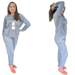 PACK 2 PIJAMAS MUJER PLUSH EXCELENTE CALIDAD - 1